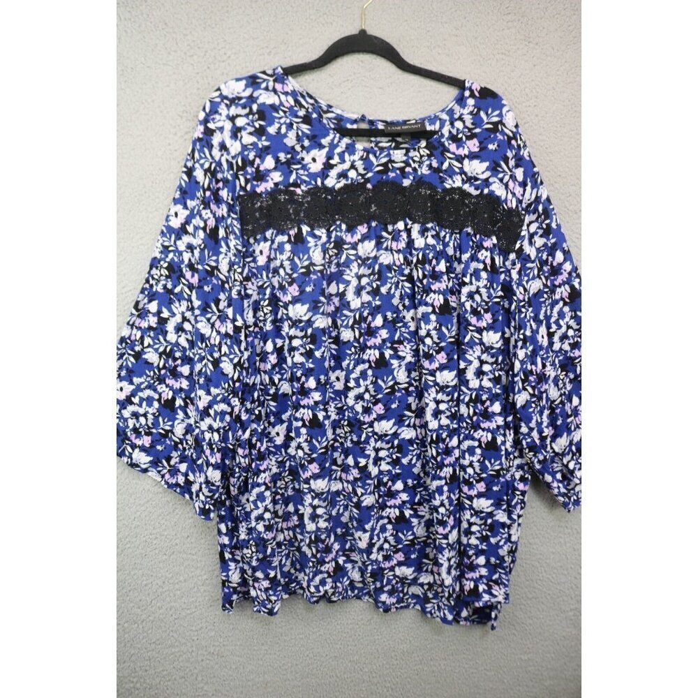 Lane Bryant Short Bell Sleeve Floral Tunic-Size 28